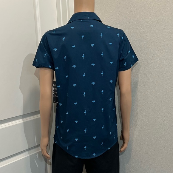 Trunks Surf & Swim Co. Flamingo Sea Turtle Casual Button Down Shirt - Picture 3 of 6